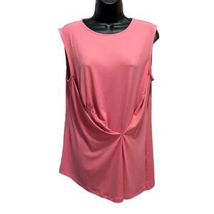 Banana‎ Republic Coral Sleeveless Soft Gathered Front Size M